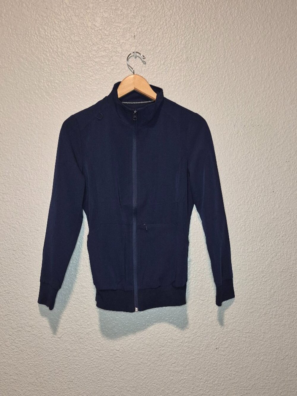 No Brand Womens Navy Athletic Zip Up Size: X-Small